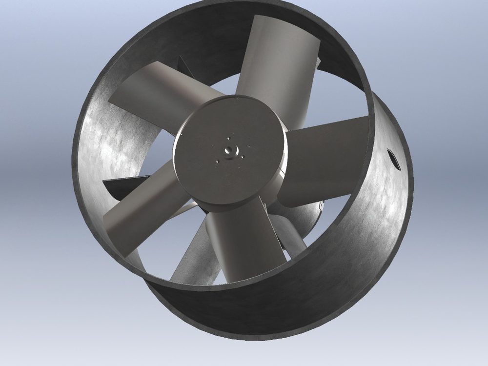 Modelo 3D do ventilador AX 910, vista 1