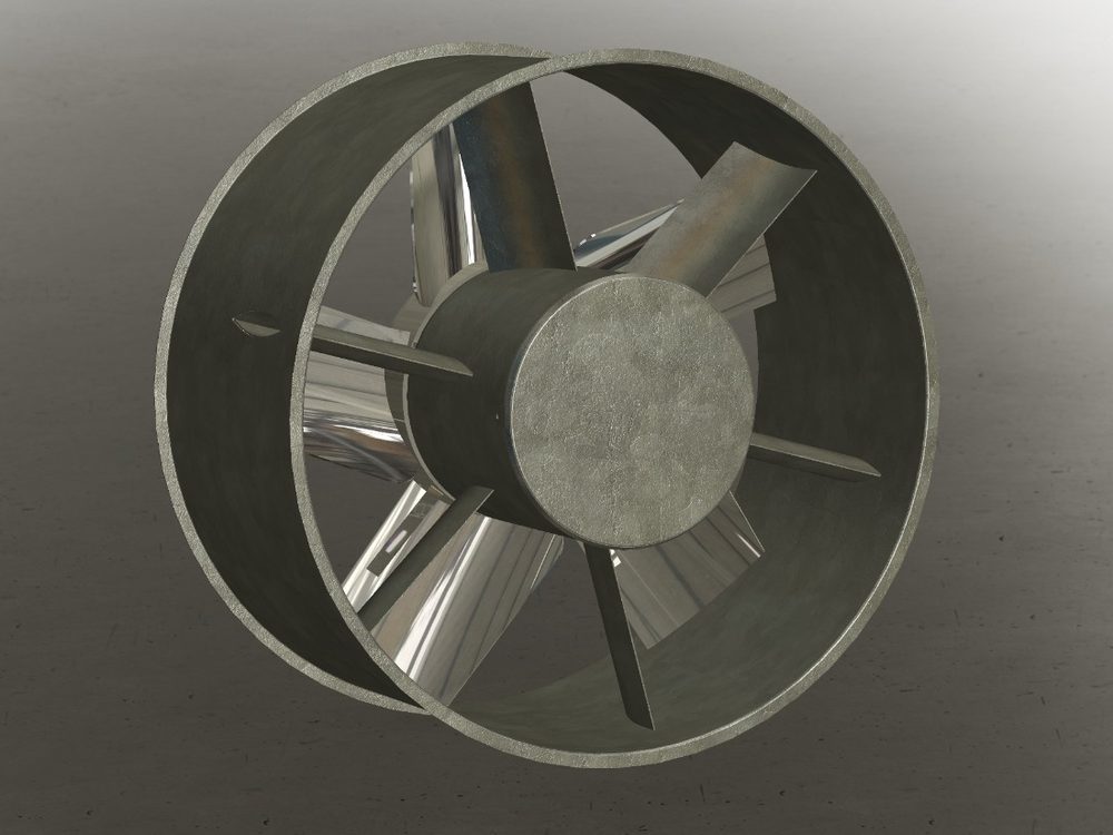 Modelo 3D do ventilador AX 910, vista 3